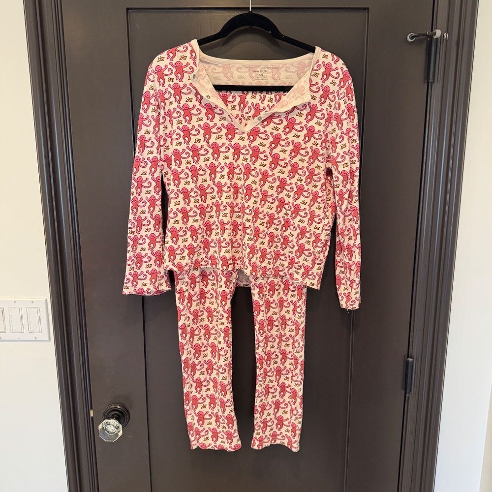 Roller Rabbit Pink Monkey PJs - Picture 2 of 4